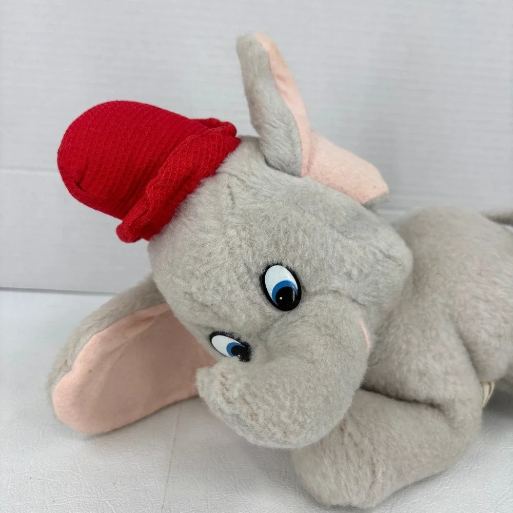 Vintage Knickerbocker Dumbo Elephant Plush Gray Walt Disney Stuffed 12 Inch Rare